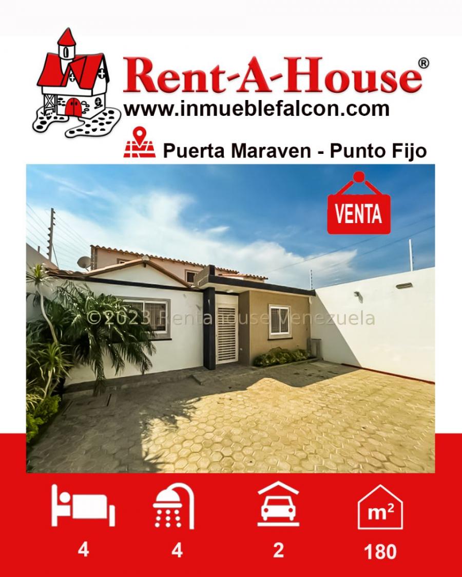 CASA VENTA PUERTA MARAVEN - PUNTO FIJO - CODIGO 24-9992