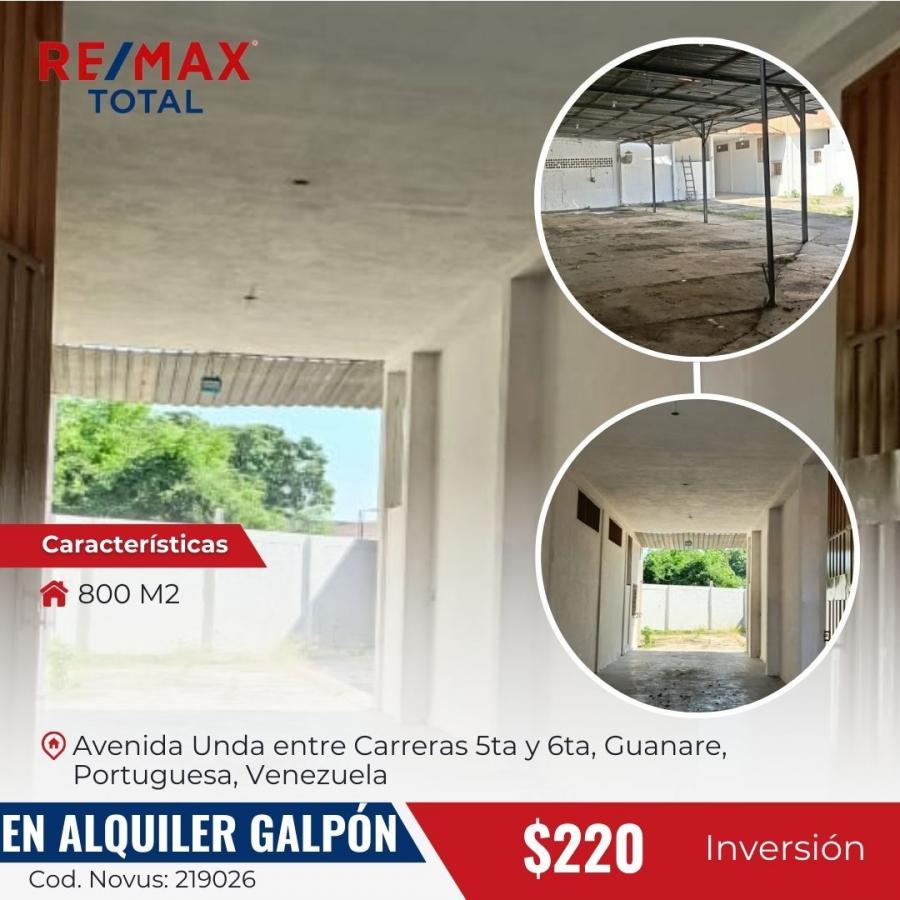 Foto Galpon en Alquiler en Guanare, Portuguesa - U$D 150 - GAA218702 - BienesOnLine
