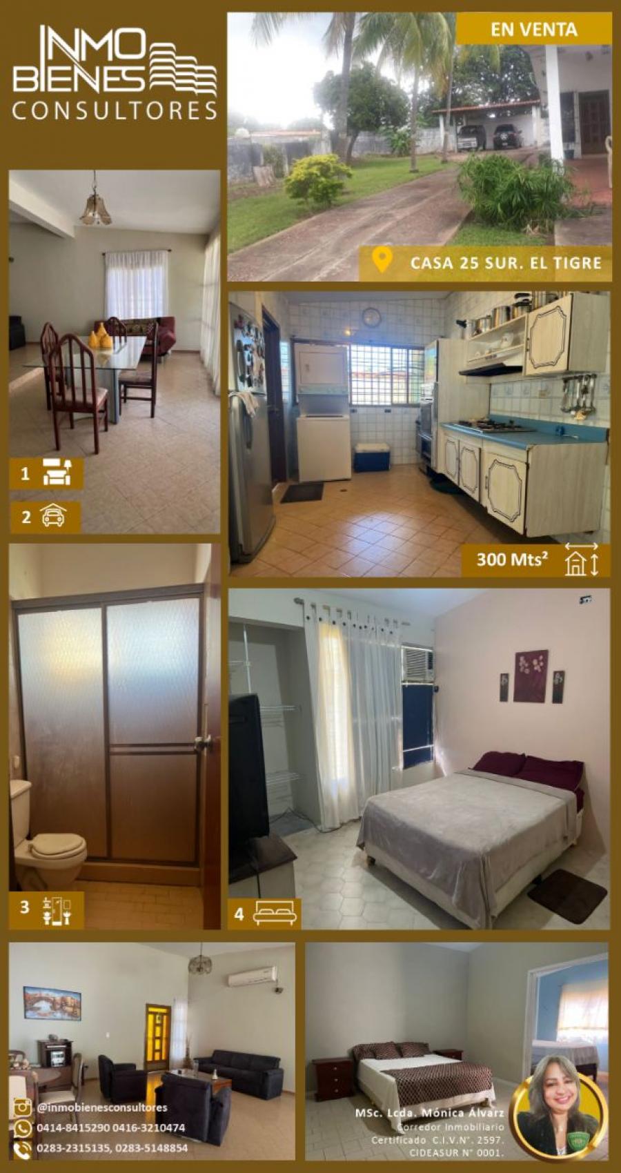 EN VENTA CÓMODA Y ESPACIOSA CASA EN LA CALLE 25 SUR DE EL TIGRE. ESTADO ANZOÁTEGUI.