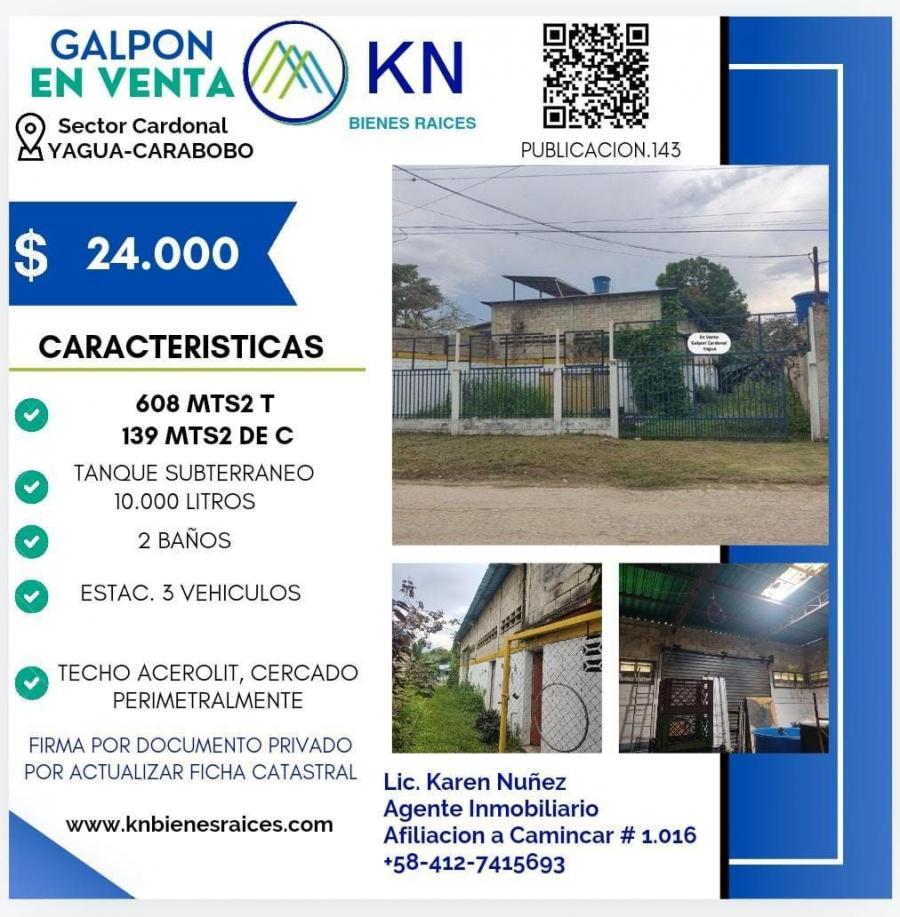 Foto Galpon en Venta en Yagua, Guacara, Carabobo - U$D 24.000 - GAV239271 - BienesOnLine