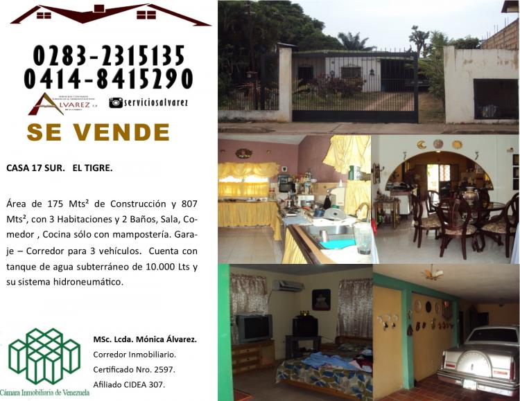 Foto Casa en Venta en El Tigre, Anzotegui - BsF 4.999 - CAV105674 - BienesOnLine