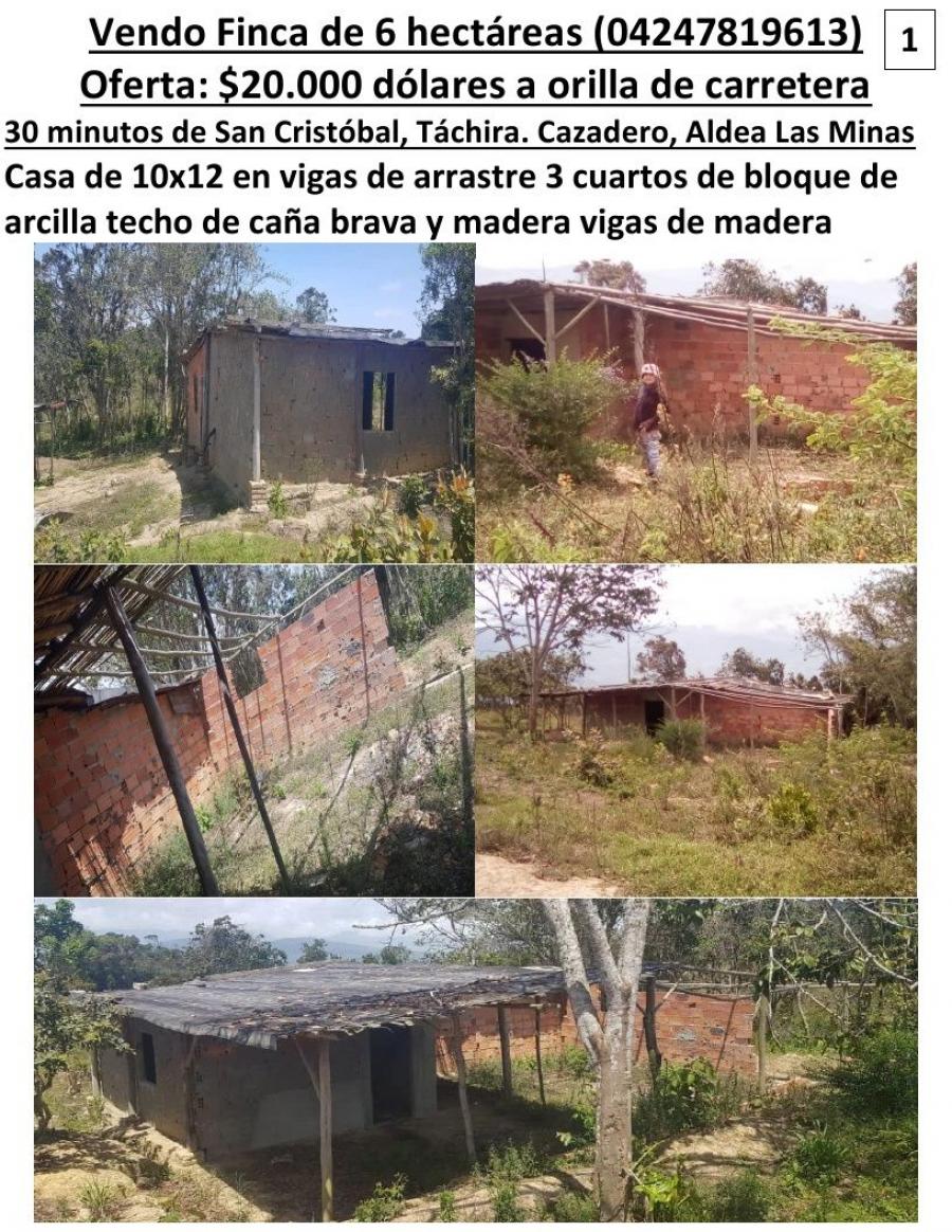 Foto Finca en Venta en Cazadero, Lobatera, Tchira - 6 hectareas - BsF 20.000 - FIV118613 - BienesOnLine